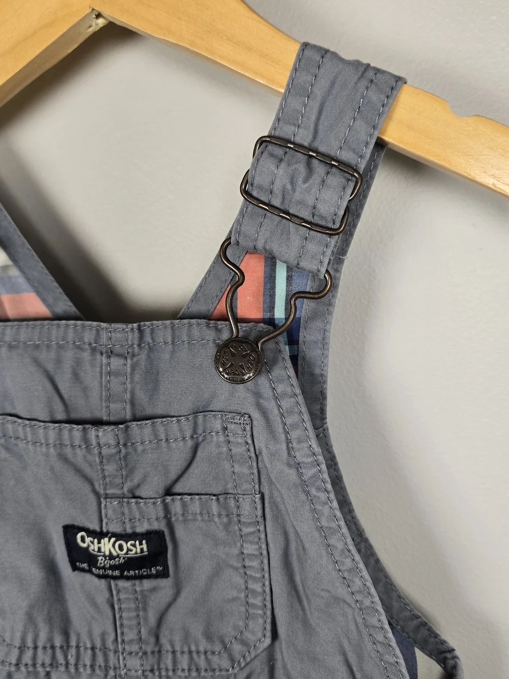 OshKosh B'gosh Boys' Gray Cotton Overalls
